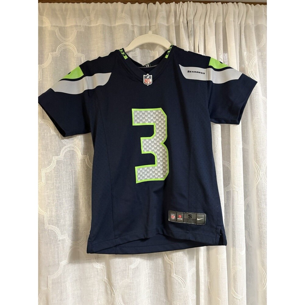 Seattle Seahawks NFL / Nike On Field #3 Wilson Team Jersey / Youth Size Small 8